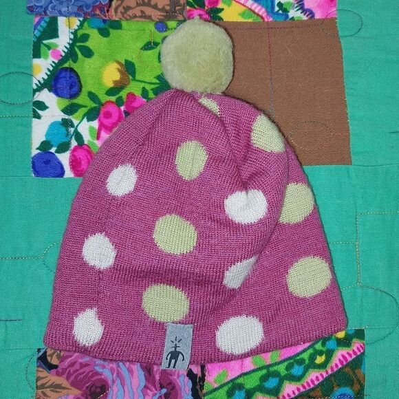 Smartwool Pink Polka Dot Infant Hat - Picture 1 of 4